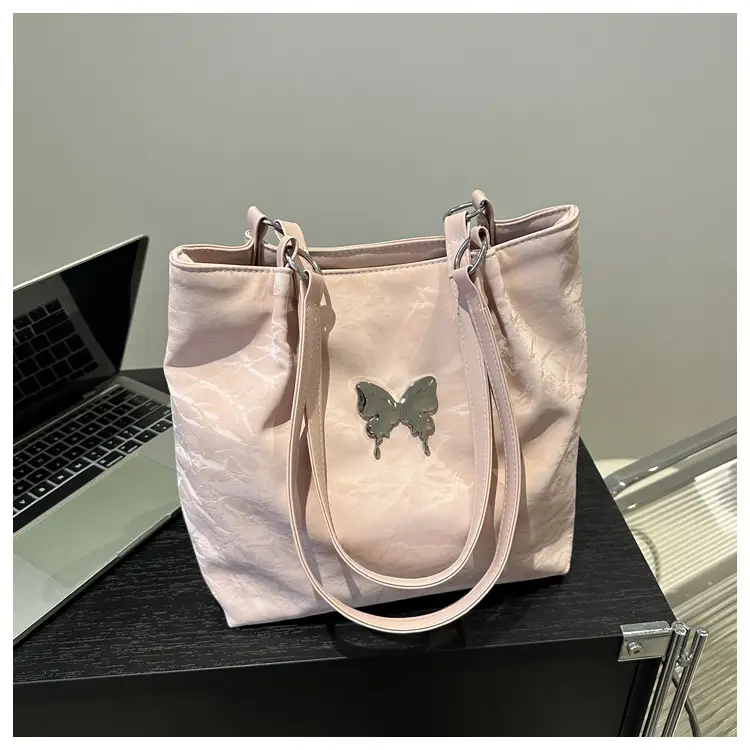 Women's White Leather Shoulder Bag 2024 Summer — feature 10