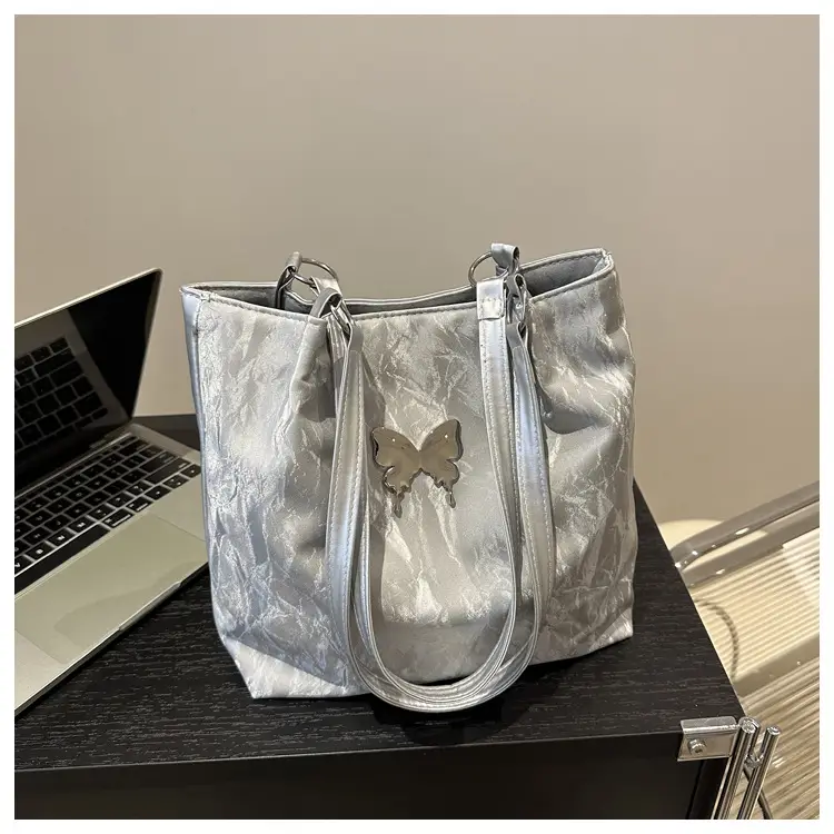 Women's White Leather Shoulder Bag 2024 Summer - Image 4
