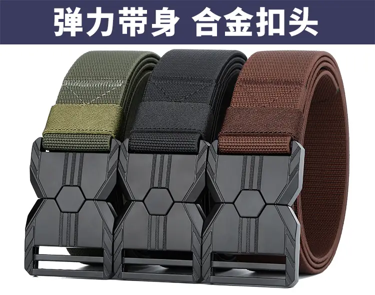 Men's Tactical Buckle Belt 260lb Adjustable Elastic — feature 7