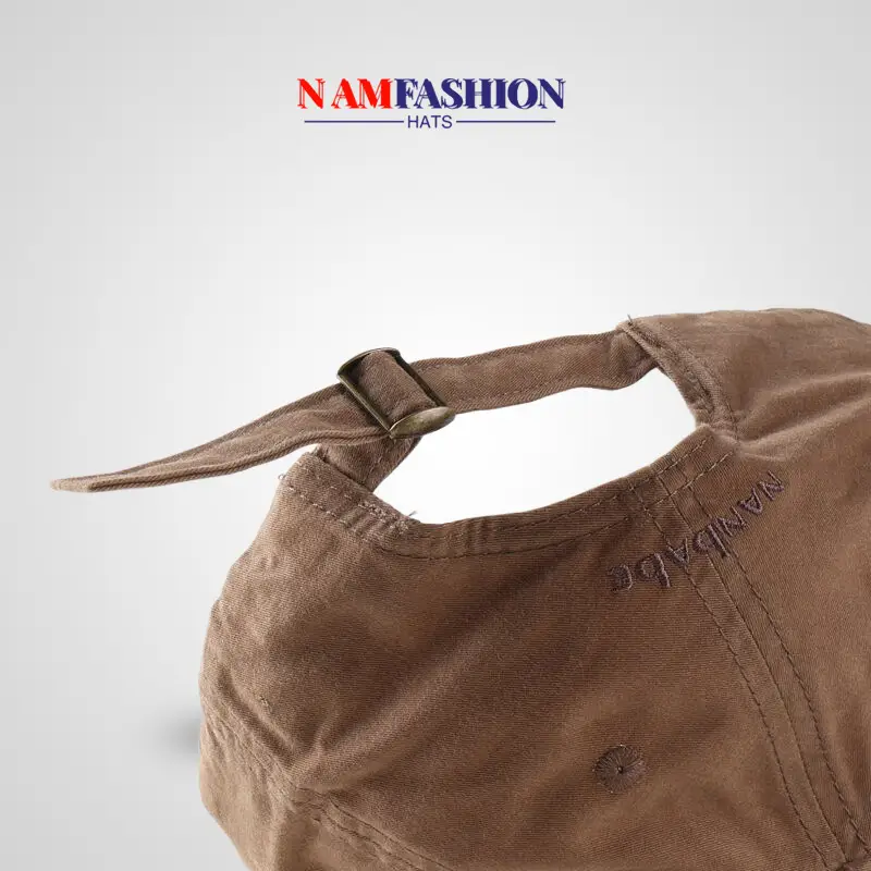 Brown Korean Embroidered Baseball Cap for Men Women - Image 9