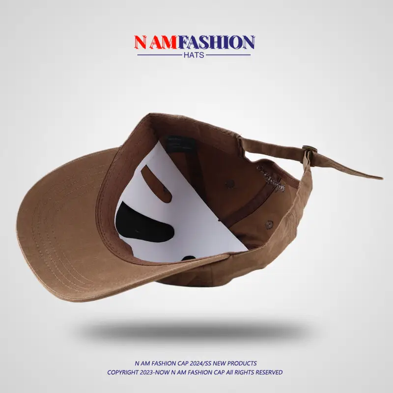 Brown Korean Embroidered Baseball Cap for Men Women — feature 11