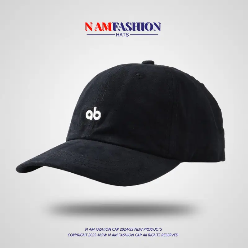 Brown Korean Embroidered Baseball Cap for Men Women - Image 2