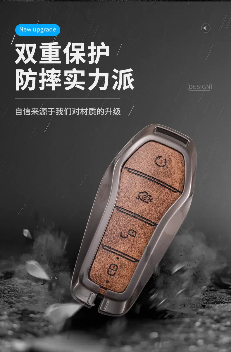 For BYD Genuine Leather Key Case BYD Song Pro Han EV Tang dmi Qin PRO Song MAX Yuan e2 Fashion Bag Buckle — feature 6