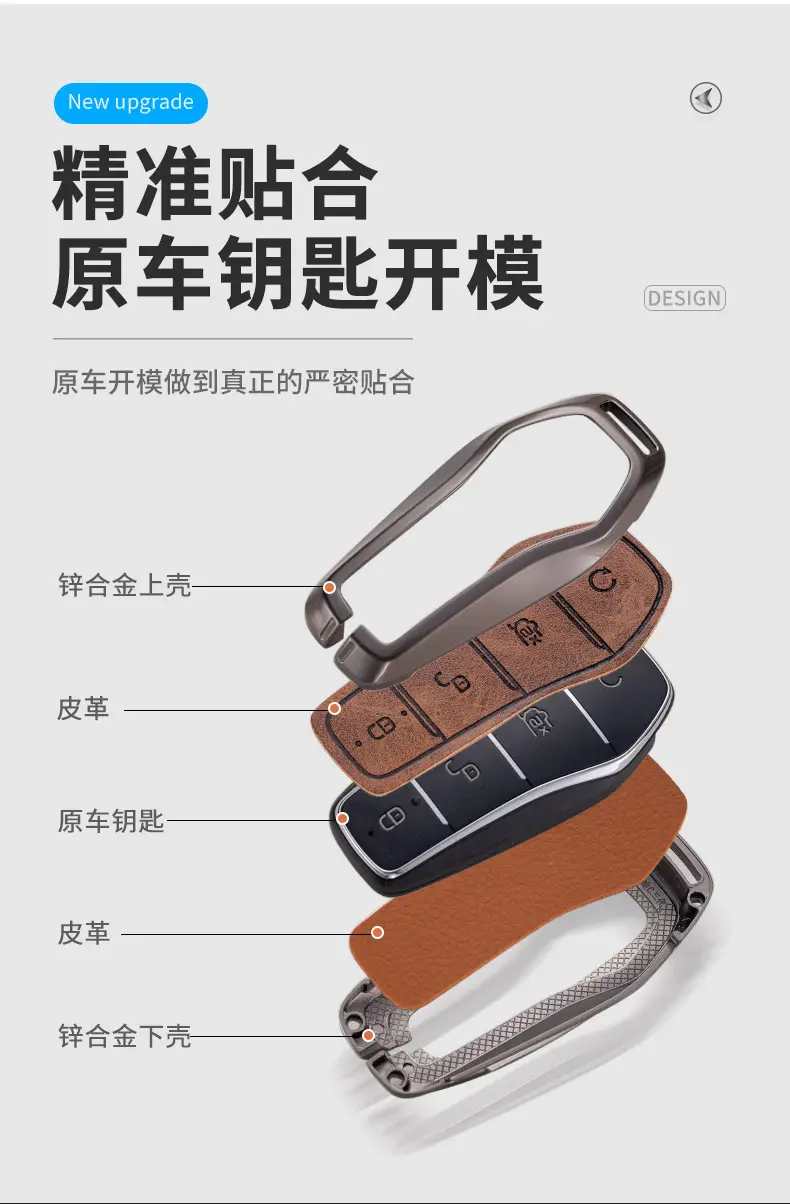 For BYD Genuine Leather Key Case BYD Song Pro Han EV Tang dmi Qin PRO Song MAX Yuan e2 Fashion Bag Buckle — feature 7