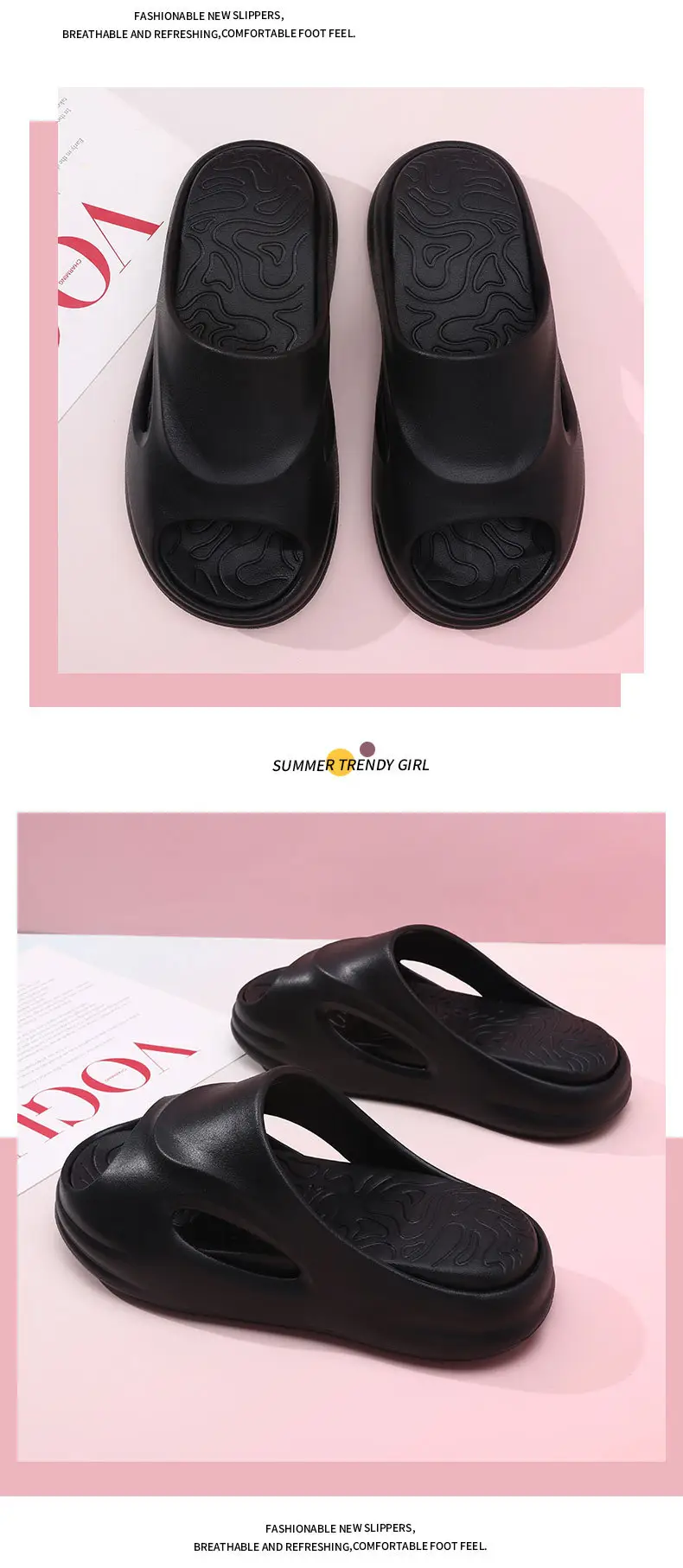 Versatile Women's Summer Outer Wear Thick-Soled Soft Non-Slip Slippers Indoor Heightening Anti-Odor Classy Sandal Slippers for Men — feature 13