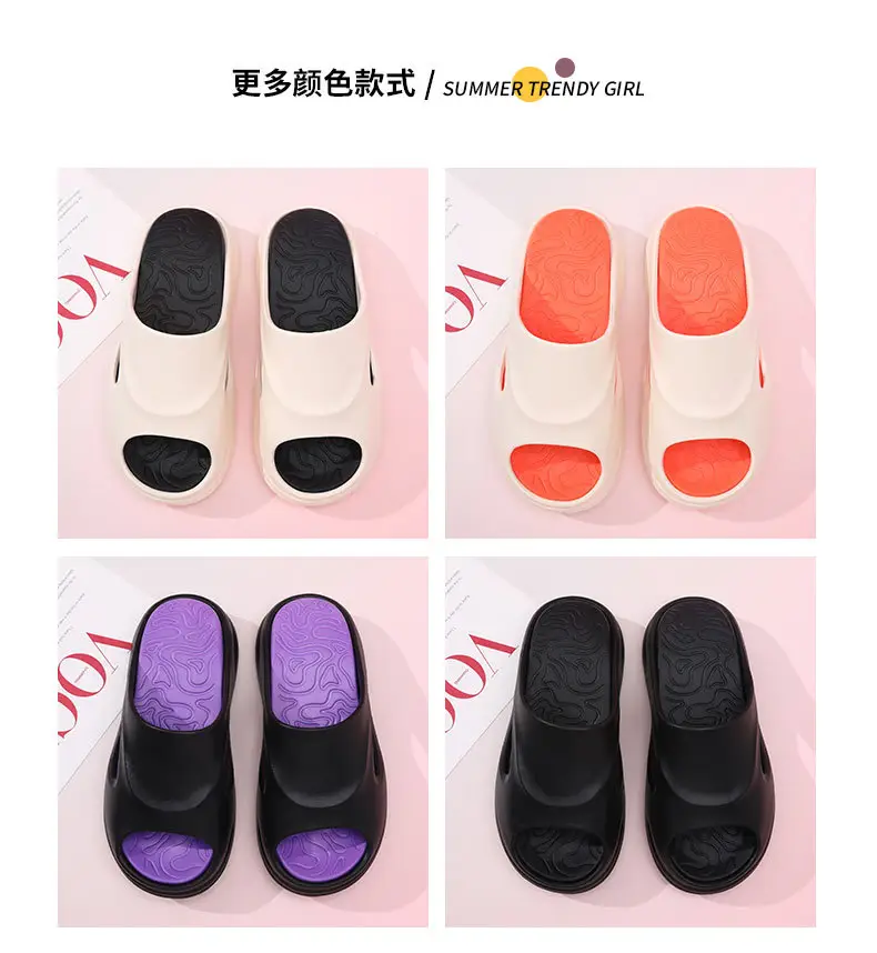 Versatile Women's Summer Outer Wear Thick-Soled Soft Non-Slip Slippers Indoor Heightening Anti-Odor Classy Sandal Slippers for Men — feature 5