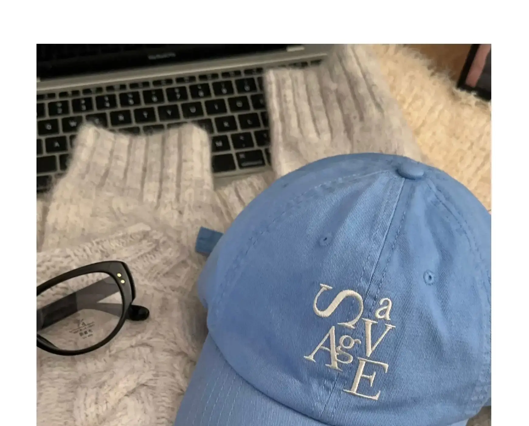 Double11 Korean Style Blue Letter Embroidered Baseball Cap for Women — feature 1