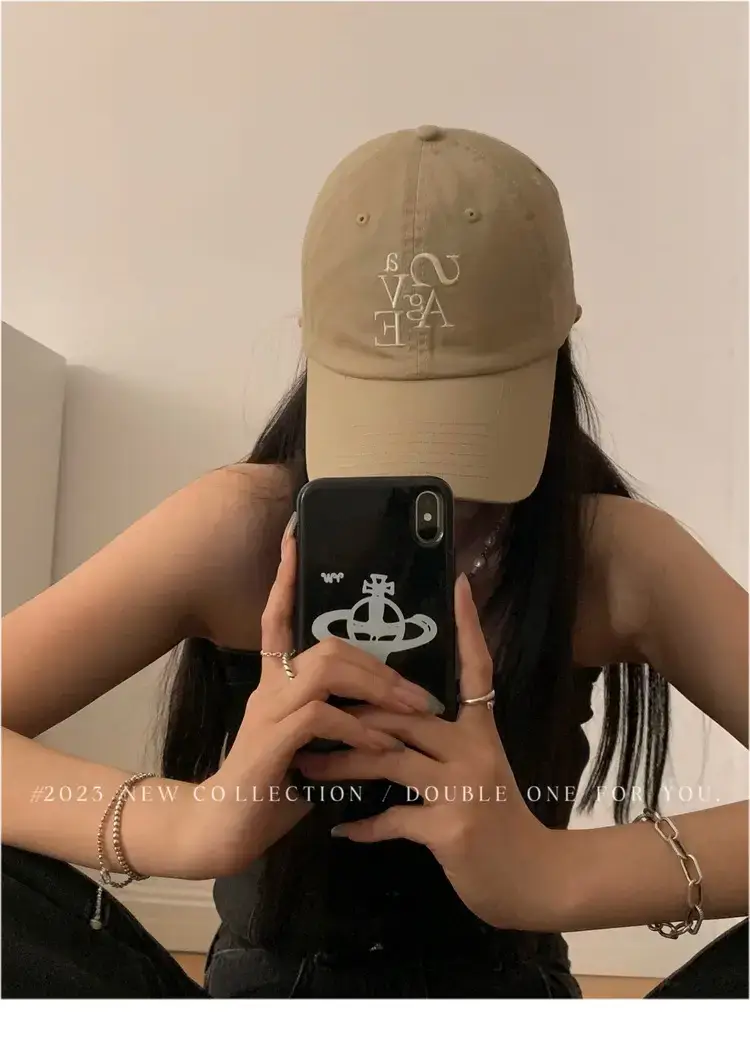 Double11 Korean Style Blue Letter Embroidered Baseball Cap for Women — feature 10