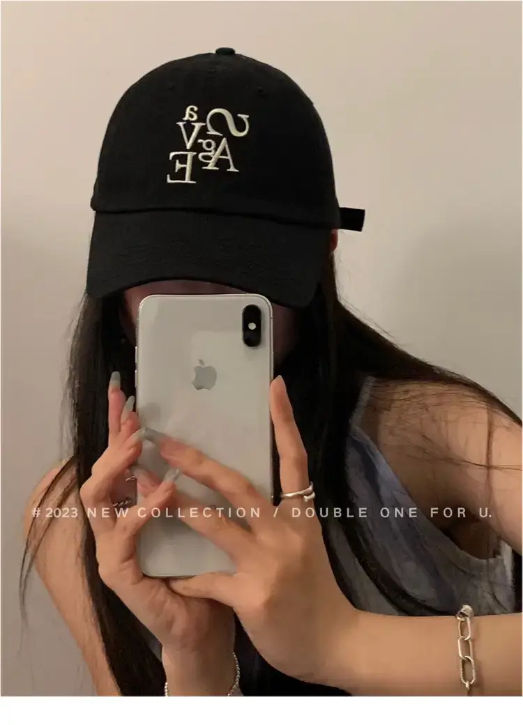 Double11 Korean Style Blue Letter Embroidered Baseball Cap for Women — feature 11