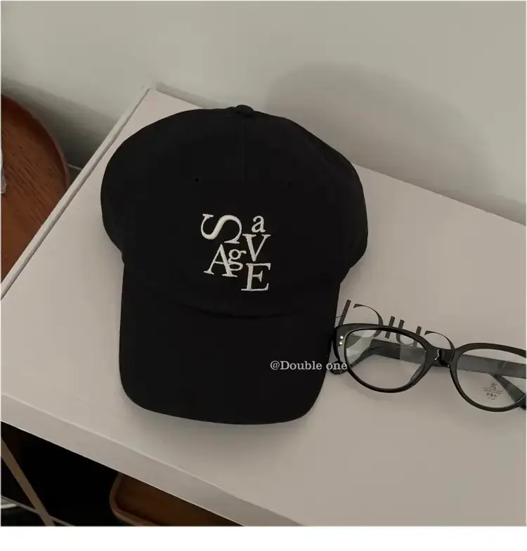 Double11 Korean Style Blue Letter Embroidered Baseball Cap for Women — feature 16