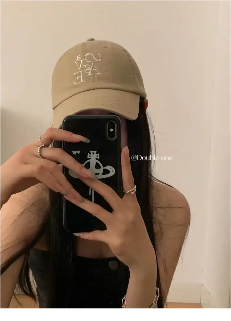 Double11 Korean Style Blue Letter Embroidered Baseball Cap for Women — feature 21