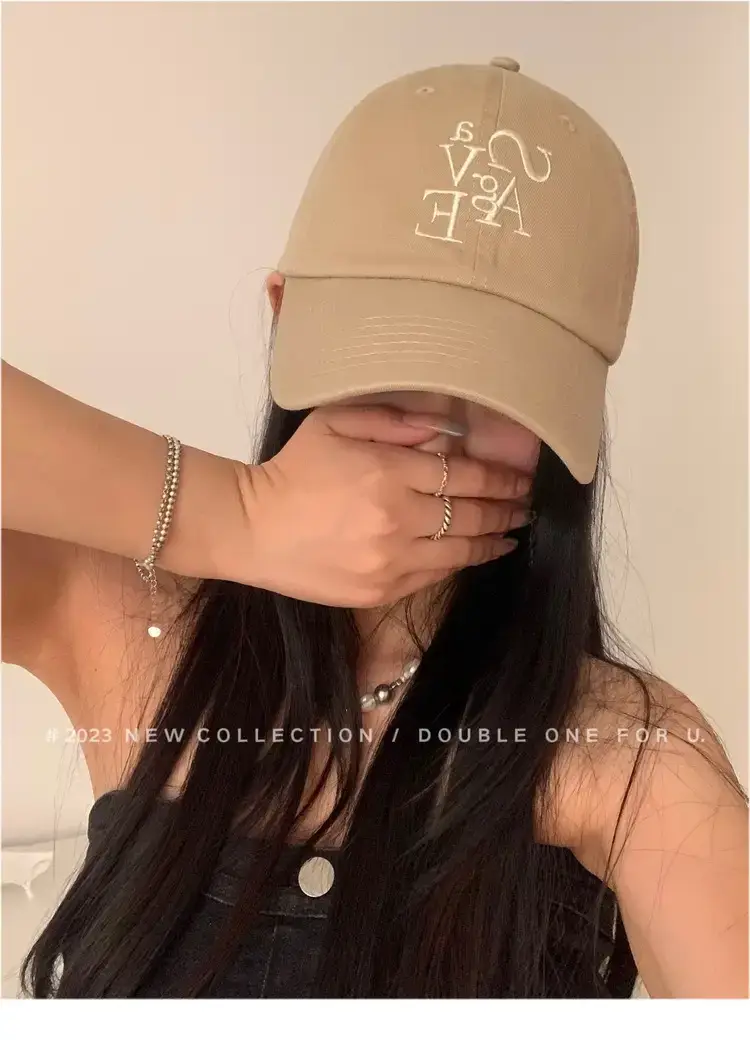 Double11 Korean Style Blue Letter Embroidered Baseball Cap for Women — feature 22