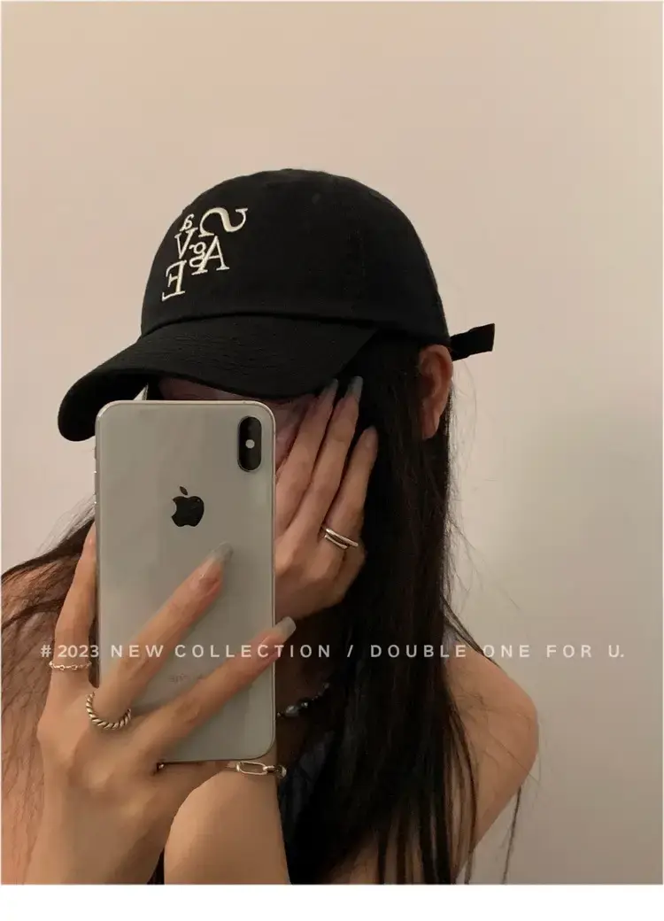 Double11 Korean Style Blue Letter Embroidered Baseball Cap for Women — feature 28