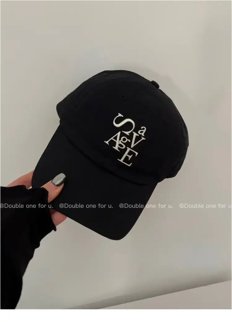 Double11 Korean Style Blue Letter Embroidered Baseball Cap for Women — feature 33