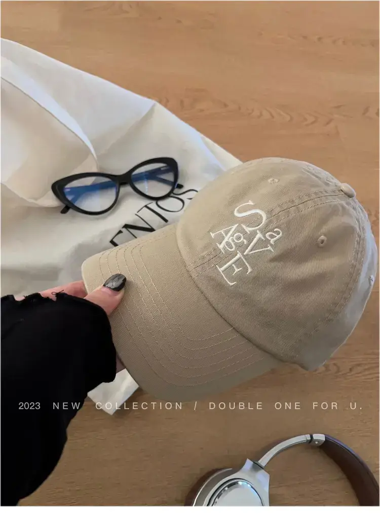Double11 Korean Style Blue Letter Embroidered Baseball Cap for Women — feature 34