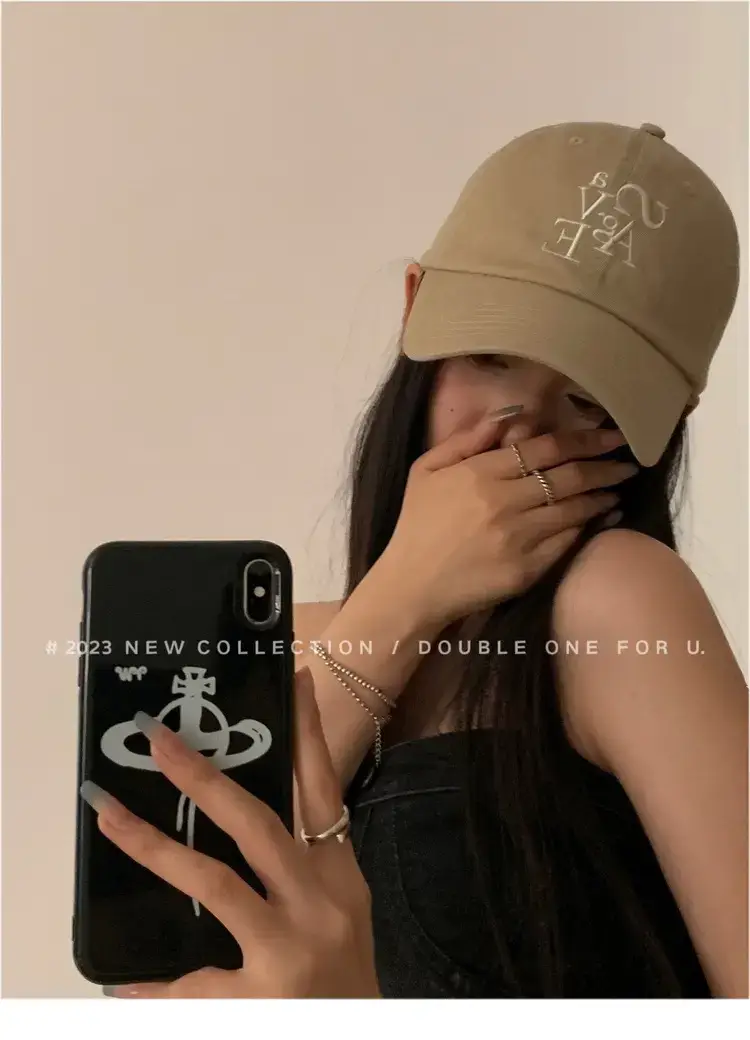 Double11 Korean Style Blue Letter Embroidered Baseball Cap for Women — feature 7