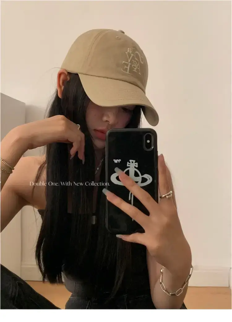Double11 Korean Style Blue Letter Embroidered Baseball Cap for Women — feature 8