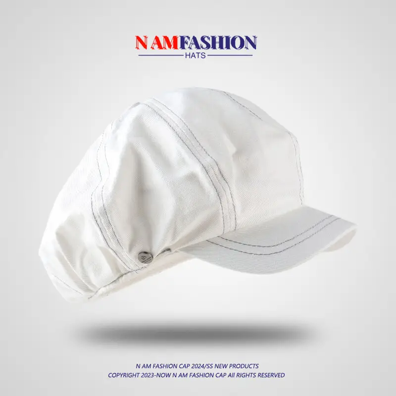 Japanese Vintage Washed Denim Cap with Small Brim Black — feature 5