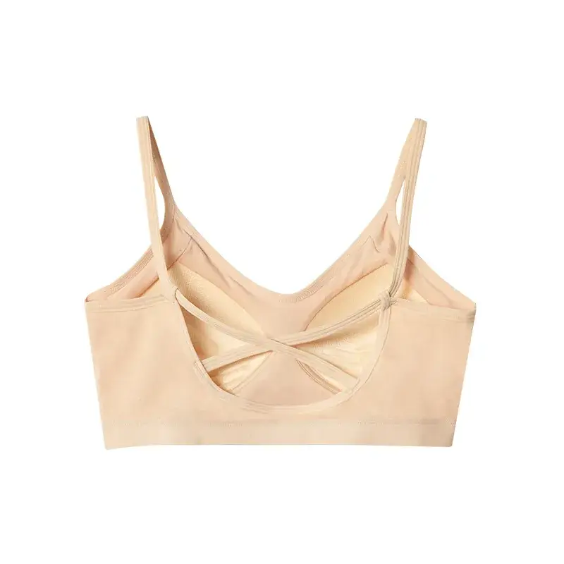 Pure Cotton Back Cross Strap Bra One-piece Chest Wrapping - Image 12