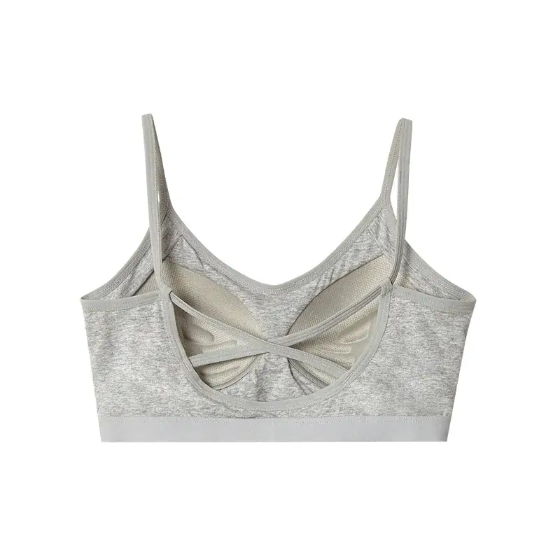 Pure Cotton Back Cross Strap Bra One-piece Chest Wrapping - Image 2