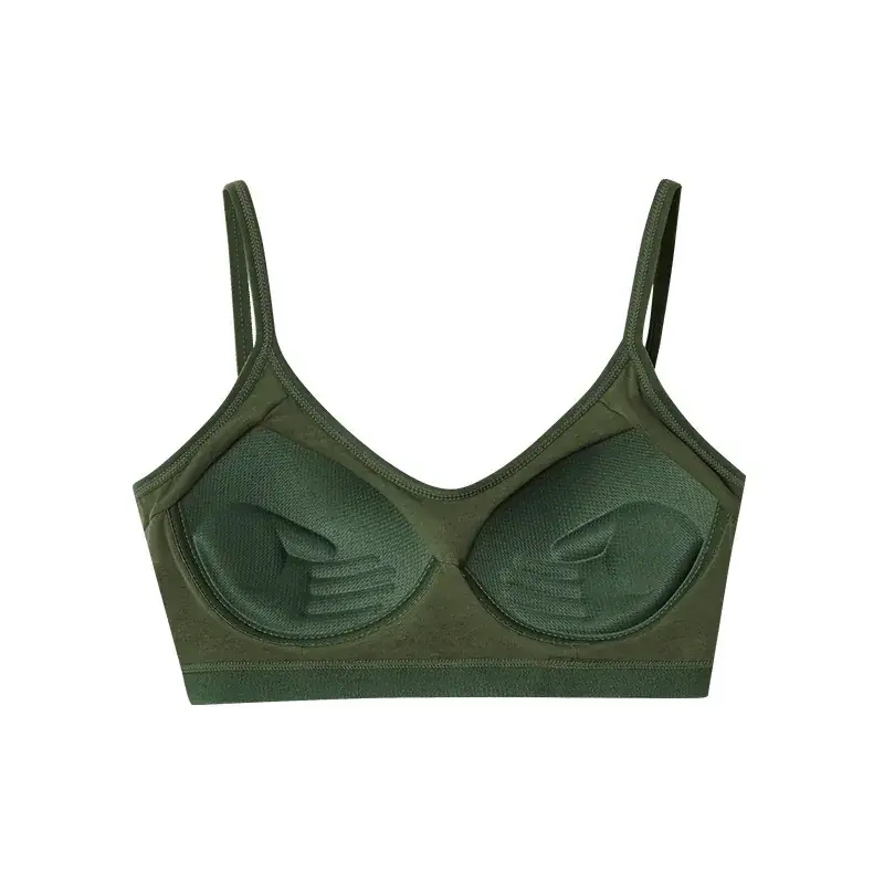Pure Cotton Back Cross Strap Bra One-piece Chest Wrapping - Image 3