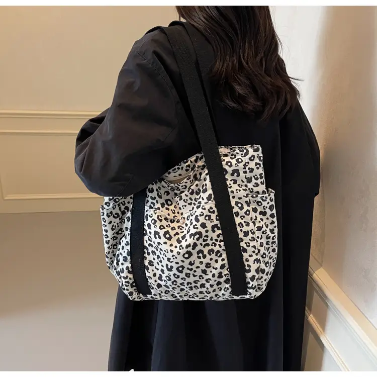 Leopard Print Canvas Tote Bag Women Large Capacity 2024 — feature 16