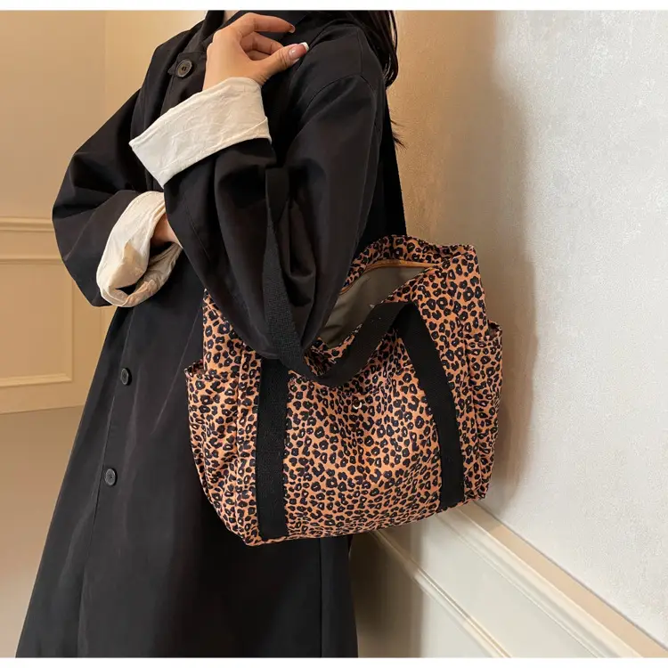 Leopard Print Canvas Tote Bag Women Large Capacity 2024 — feature 19