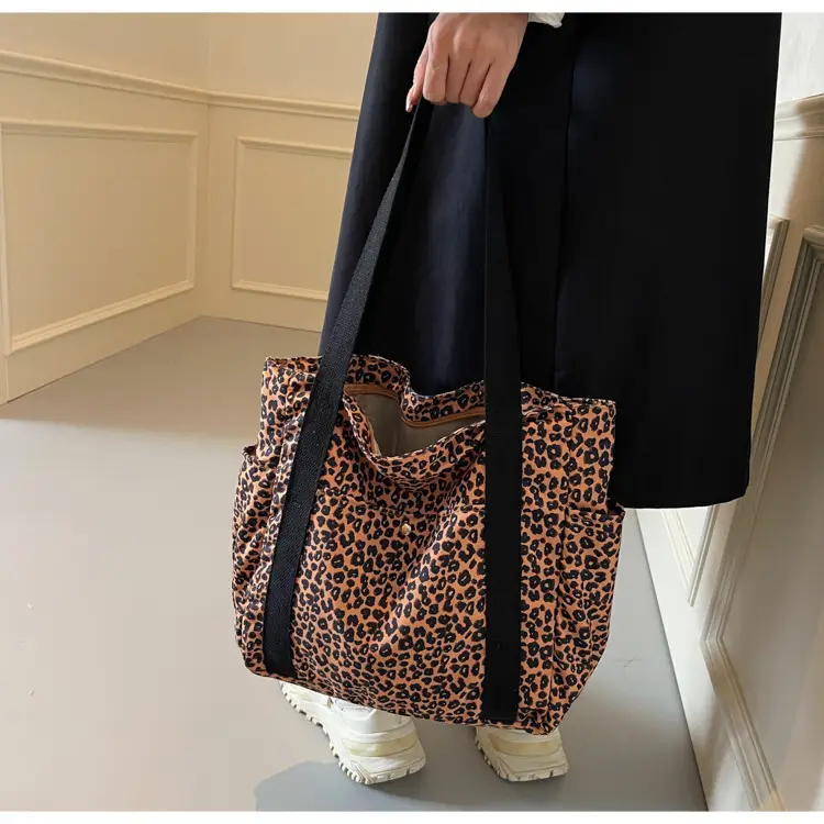 Leopard Print Canvas Tote Bag Women Large Capacity 2024 — feature 20