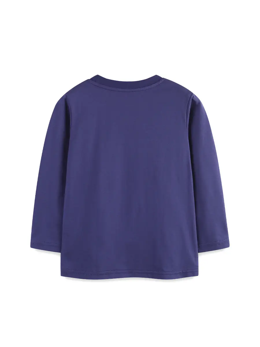 Purple Printed Long Sleeve T-Shirt for Boys
