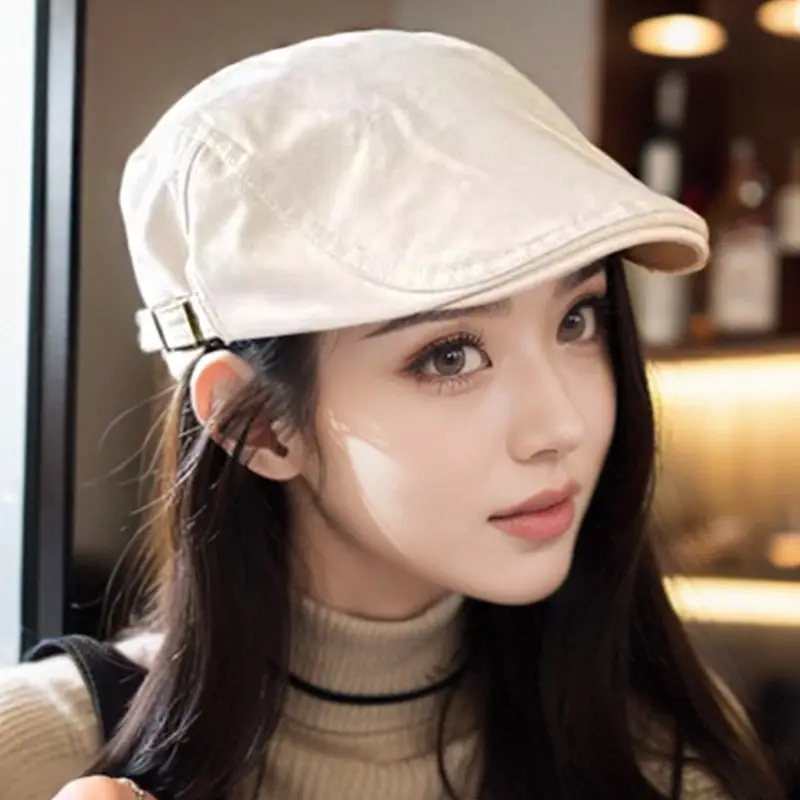 Japanese British Retro Forward Hat for Women Men Adjustable Duck Tongue - Image 14