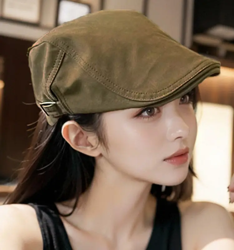 Japanese British Retro Forward Hat for Women Men Adjustable Duck Tongue — feature 2