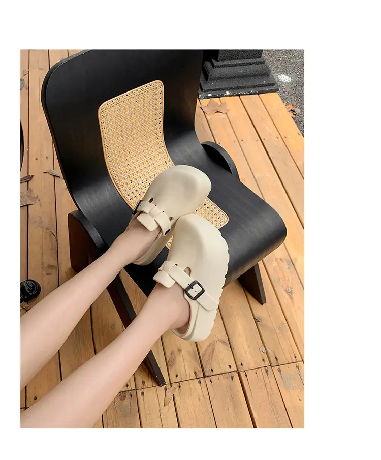 Women's Korean Style Thick EVA Slippers Beige — feature 13