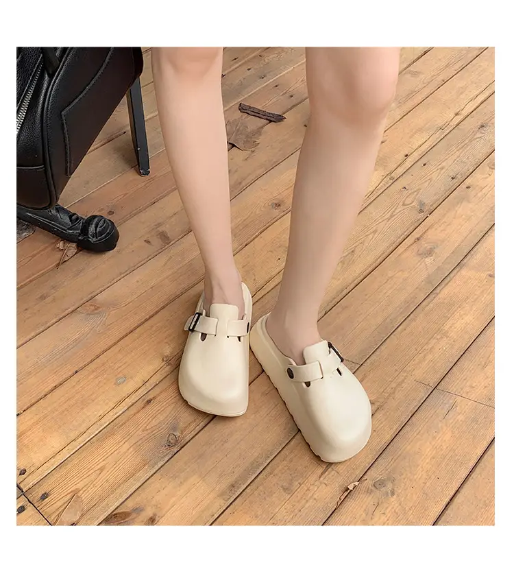 Women's Korean Style Thick EVA Slippers Beige — feature 15