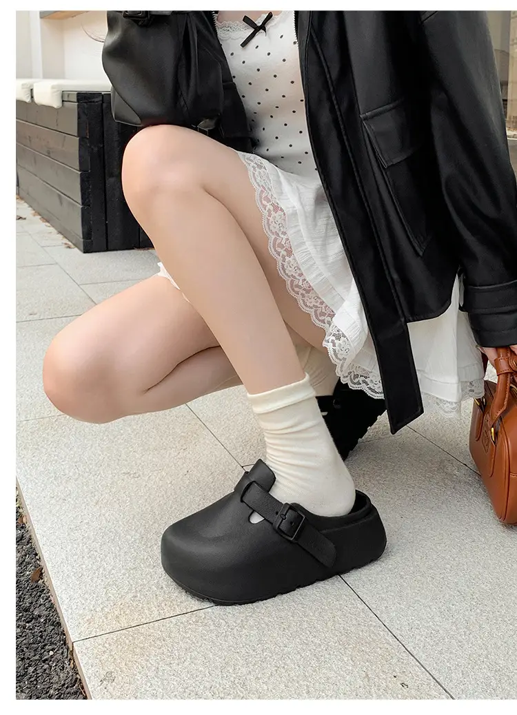 Women's Korean Style Thick EVA Slippers Beige — feature 22