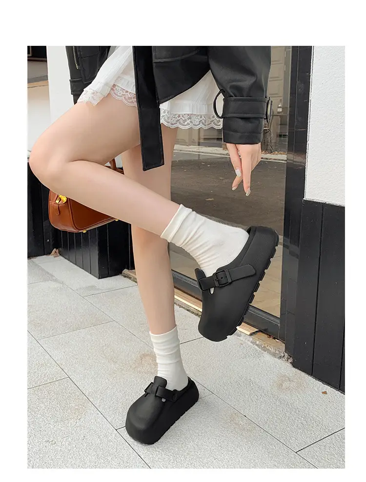 Women's Korean Style Thick EVA Slippers Beige — feature 23