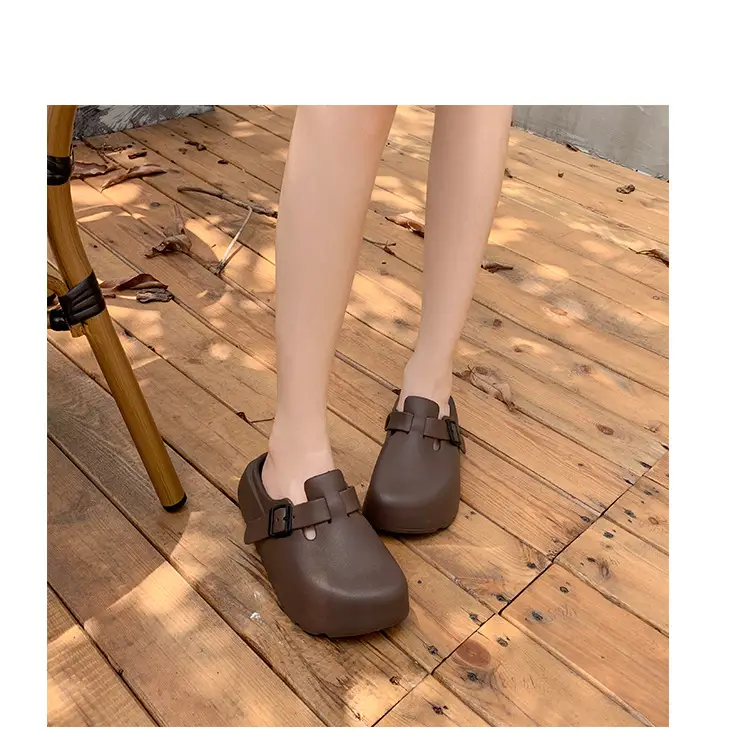 Women's Korean Style Thick EVA Slippers Beige — feature 28
