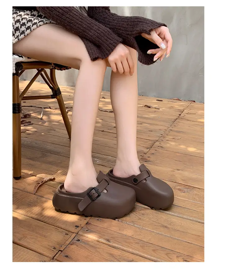 Women's Korean Style Thick EVA Slippers Beige — feature 33