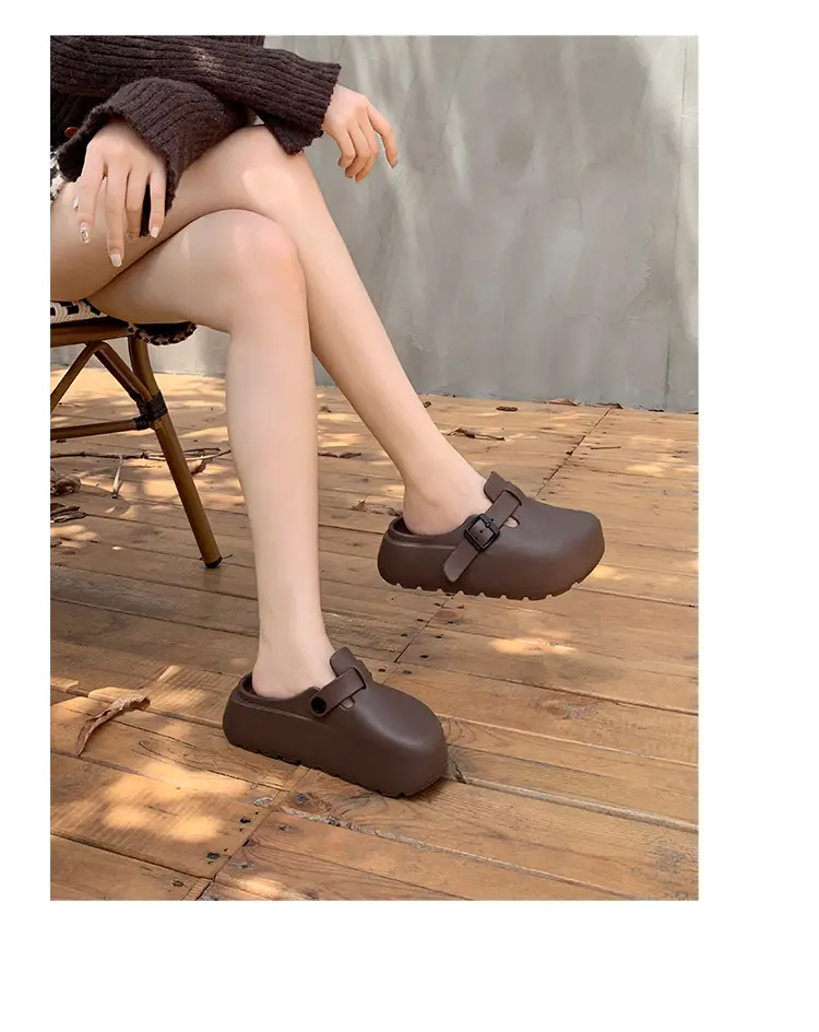 Women's Korean Style Thick EVA Slippers Beige — feature 34