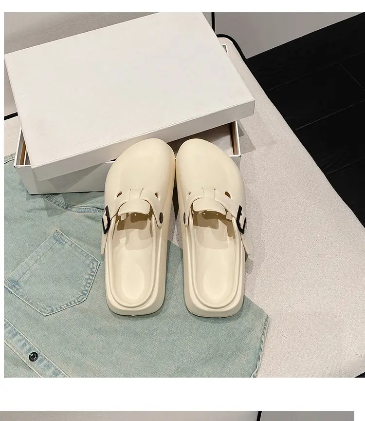 Women's Korean Style Thick EVA Slippers Beige — feature 36