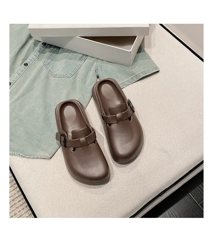 Women's Korean Style Thick EVA Slippers Beige — feature 40