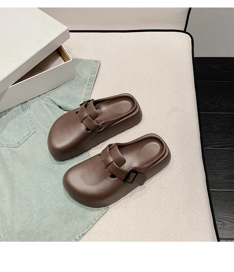 Women's Korean Style Thick EVA Slippers Beige — feature 42