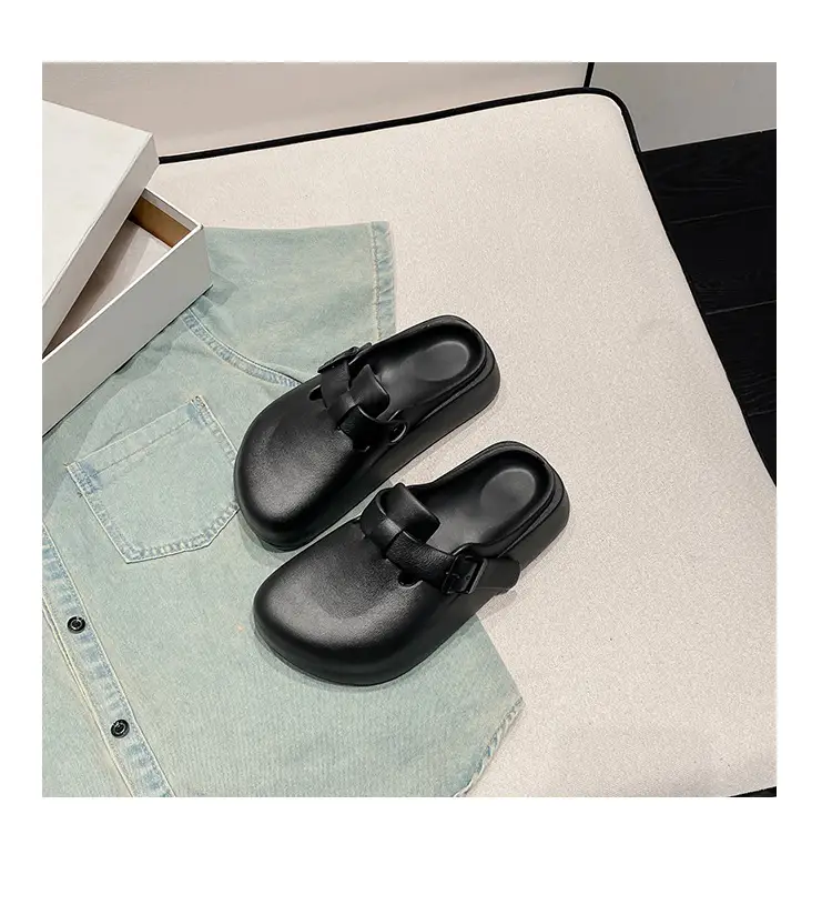Women's Korean Style Thick EVA Slippers Beige — feature 43