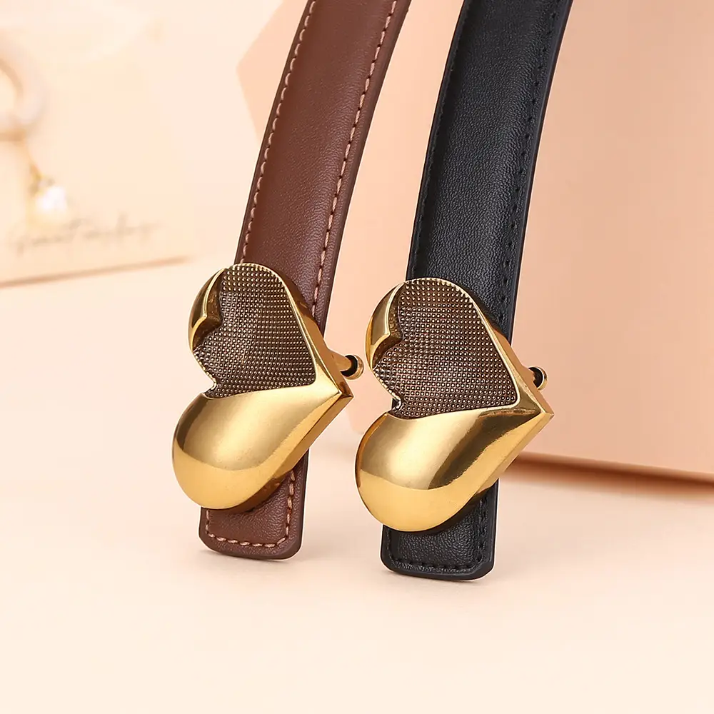 Women's Heart Decorative Leather Belt for Jeans - Image 8