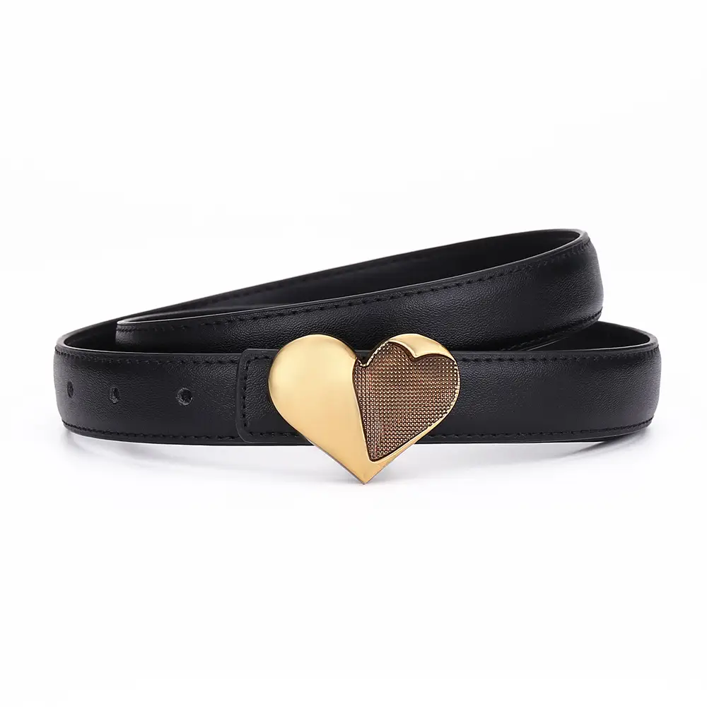 Women's Heart Decorative Leather Belt for Jeans - Image 11