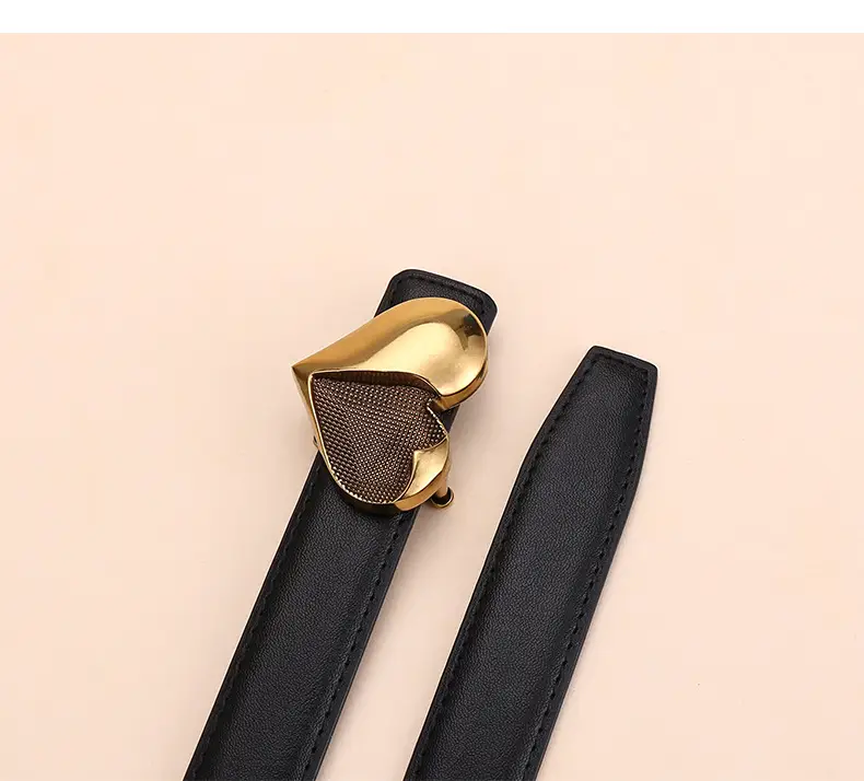 Women's Heart Decorative Leather Belt for Jeans — feature 15
