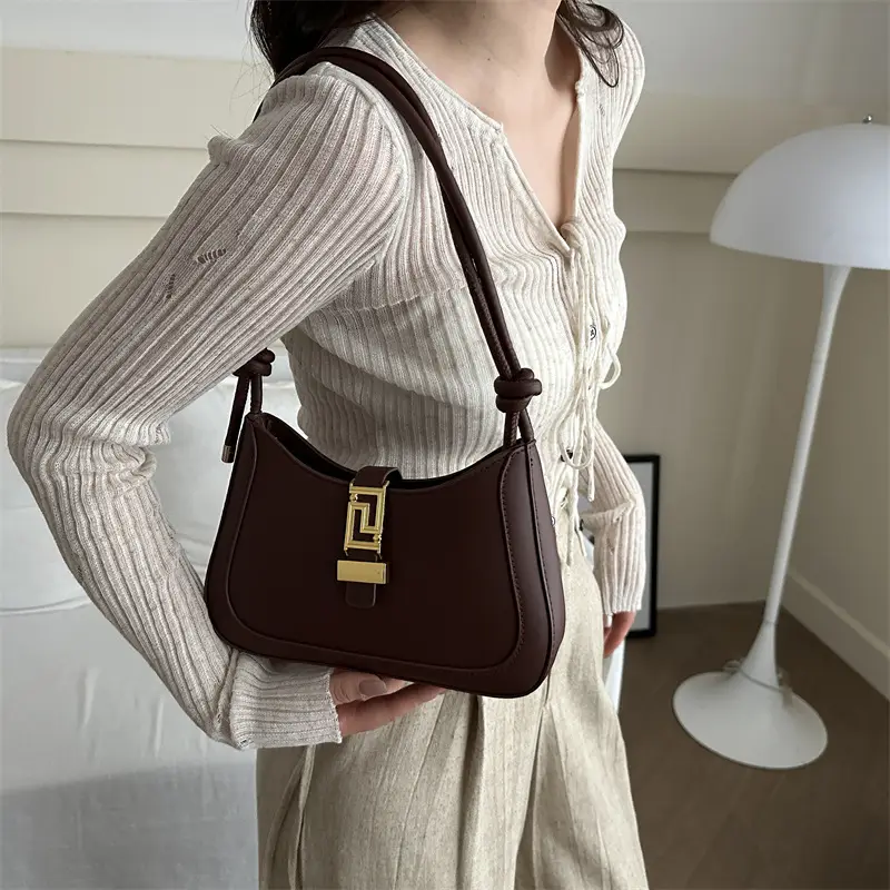 Black Gold Plated Shoulder Bag for Women 2024