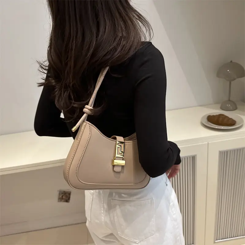 Black Gold Plated Shoulder Bag for Women 2024