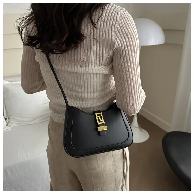 Black Gold Plated Shoulder Bag for Women 2024 — feature 14