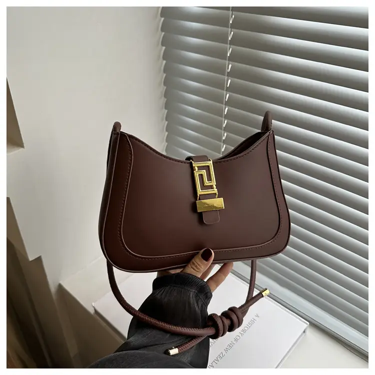Black Gold Plated Shoulder Bag for Women 2024