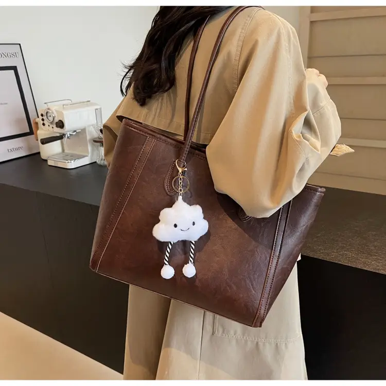 Women's Retro Chic Shoulder Bag with Cloud Charm — feature 13